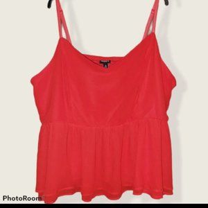 Torrid red chiffon crop peplum cami size 3X new with tag